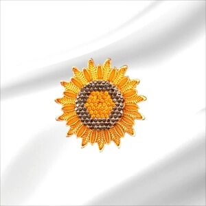 Sunflower Brooch Pin